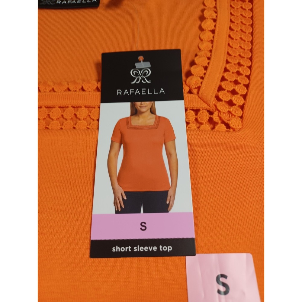 Rafaella Short Sleeve top small‎ Coral